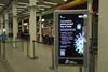 A coronavirus information sign at King's Cross railway station