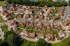 Aerial view of a new build development