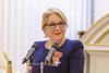 The lady chief justice gives her speech at the annual dinner for judges