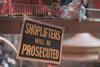 Shoplifiting sign