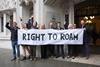 Dartmoor wild camp campaigners celebrate outside the Supreme Court