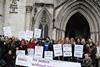 Demonstration outside Royal Courts of Justice