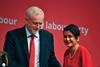 Shami Chakrabarti with Jeremy Corbyn
