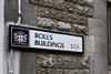 Rolls Buildings street sign