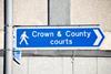 Crown and County Court sign