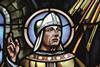 Stained glass window portrait of Thomas Becket