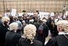 Barristers at a legal aid protest