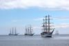 A fleet of sailing ships
