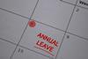 A calendar marks 'annual leave'