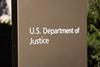 U.S Department of Justice sign