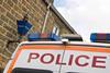 Police van and lamp