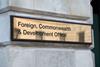 Foreign, Commonwealth and Development Office building sign