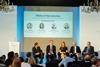 Burford Capital’s Christopher Bogart (second from the left) spoke with other funders at a panel session