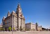 The 'Three Graces', historic buildings which dominate the Liverpool waterfront at Pier Head