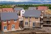 UK construction site, new build houses