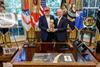 Donald Trump with FIFA president Gianni Infantino