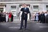 Andy Burnham outside Downing Street