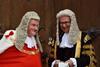 Lord chief justice and master of the rolls await the arrival of lord chancellor Alex Chalk