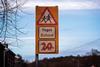 Welsh road sign 20 mph