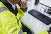 Police officer at desk