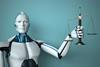 Robot holds justice scales
