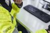 Police officer at desk