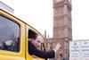 Simon Hughes in taxi