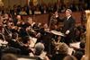 Conductor Riccardo Muti during the 2025 Vienna Philharmonic New Year's Concert in Vienna, Austria