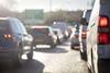 Cars in traffic