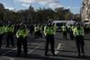 Police at Free Palestine march through central London