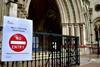 Social distancing sign outside the RCJ