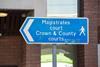 Magistrates, Crown and County Court sign