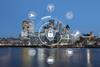A data protection concept image over the skyline of the City of London