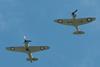 Spitfires and Hurricanes of the Battle of Britain Memorial Flight pass over legal London