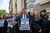 Barristers start strike action outside Central Criminal Court