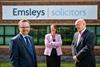 Emsleys Solicitors Director and Head of Conveyancing Alistair McKinlay, Head of Finance Judith Hogg and Director Peter Watson