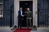 Ukraine's President Volodymyr Zelensky and British Prime Minister Rishi Sunak meet outside Number 10