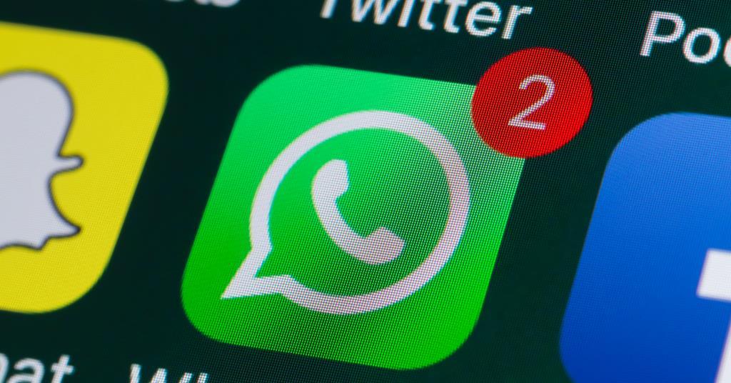 WhatsApp icon on phone