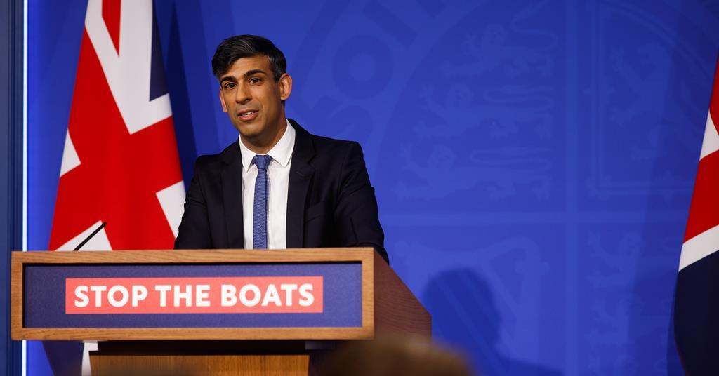 Prime minister Rishi Sunak holds press conference on government's controversial Rwanda policy