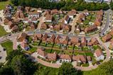 Aerial view of a new build development