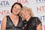 Monica Dolan and Jo Hamilton pose with the New Drama award for Mr Bates vs The Post Office at the National Television Awards 2024