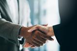 Handshake between two business people
