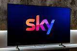 Sky logo displayed on a television screen