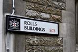 Rolls Buildings street sign