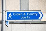 Crown and County Court sign