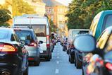 Cars in traffic