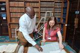 Albert Mensa-Bonsu and Law Society archivist Mari Takayanagi