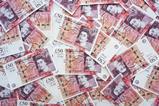 £50 notes scattered