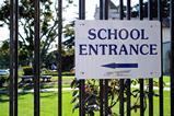 School entrance gates