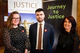Fiona Rutherford (L) Tyrone Steele (C) Esther Leach (R)